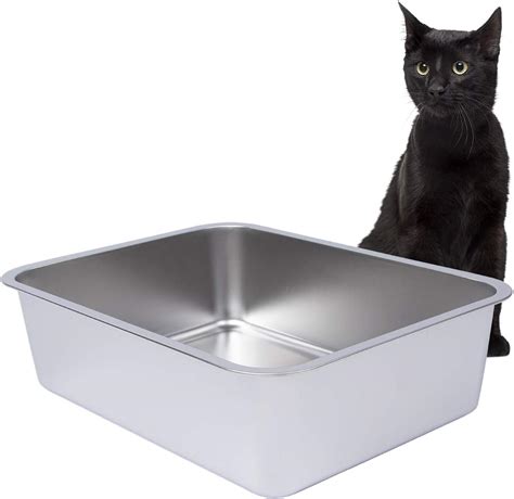 stainless steel litter boxes near me|enclosed stainless steel litter box.